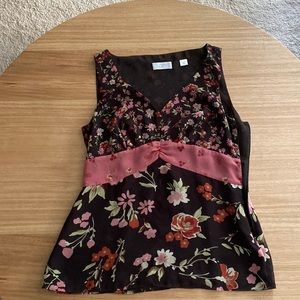 Loft Brown and pink cami